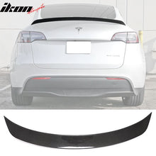 Load image into Gallery viewer, 2020-24 Tesla Y Sedan 4-Door IKON Black Rear Spoiler Wing Carbon Fiber