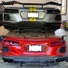 Load image into Gallery viewer, 2020-2025 Chevy Corvette C8 Gloss Rear Bumper Diffuser Carbon Fiber