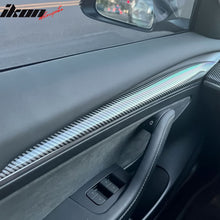 Load image into Gallery viewer, 2021-2023 Tesla 3 &amp; 2023 Y Carbon Fiber Center Front Door Panel ABS