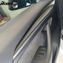 Load image into Gallery viewer, 2021-2023 Tesla 3 23 Y Matte Carbon Fiber Center Front Door Panel ABS