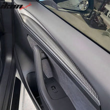 Load image into Gallery viewer, 2021-2023 Tesla 3 23 Y Matte Carbon Fiber Center Front Door Panel ABS