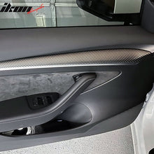 Load image into Gallery viewer, 2021-2023 Tesla 3 23 Y Matte Carbon Fiber Center Front Door Panel ABS