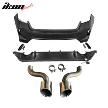 Load image into Gallery viewer, 2022-2024 Honda Civic Sedan Rear Bumper Cover + Diffuser +Exhaust Pipe