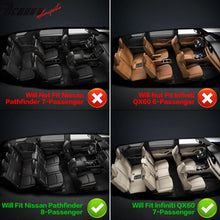 Load image into Gallery viewer, 2022-2025 Infiniti QX60 7 Passenger/Pathfinder 8 Passenger Floor Mats