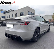 Load image into Gallery viewer, 2024 Tesla Model 3 IKON Style Gloss Black Side Skirt Extension ABS