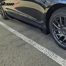 Load image into Gallery viewer, 2024 Tesla Model 3 IKON Style Gloss Black Side Skirt Extension ABS