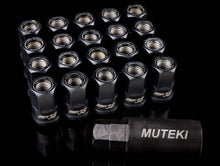 Load image into Gallery viewer, Wheel Mate Muteki HR38 Open End Lug Nuts 12x1.50 Black / Black Ring