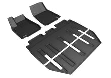 Load image into Gallery viewer, 3D MAXpider 2017-2020 Tesla Model X Folding 7-Seats Kagu 1st &amp; 2nd &amp; 3rd Row Floormats - Black
