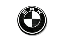Load image into Gallery viewer, BMW Roundel Emblem Covers - Full Carbon Fiber Black and White Style