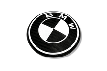 Load image into Gallery viewer, BMW Roundel Emblem Covers - Full Carbon Fiber Black and White Style