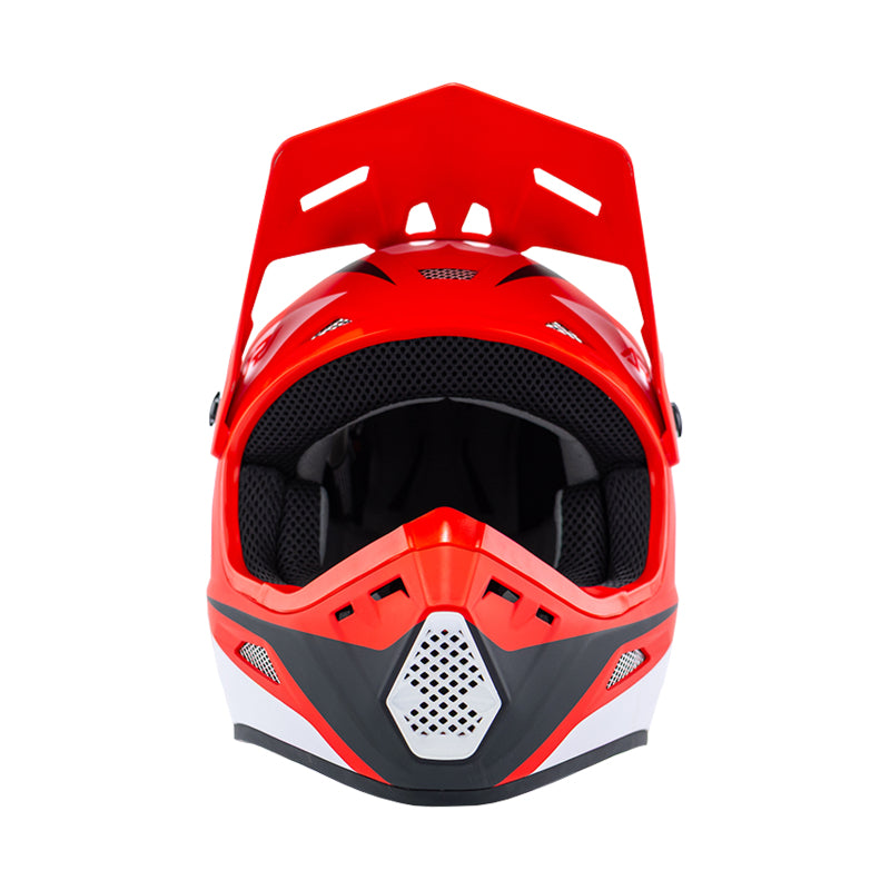 Answer 26 AR1 Mototown Helmet Glossy Red/White/Grey/Black Youth - Medium