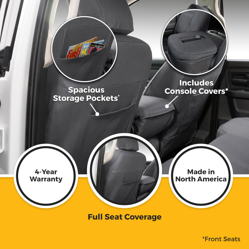 Covercraft 24-26 Toyota Tacoma Carhartt Super Dux PrecisionFit Custom 1st Row Seat Covers - Gravel