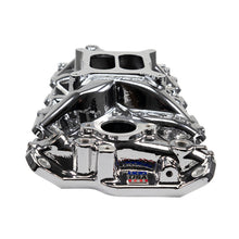 Load image into Gallery viewer, Edelbrock SBC Performer EPS Manifold - Chrome Plasma Coated