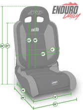 Load image into Gallery viewer, PRP EnduroDaily Reclining Suspension Seat - Black/Orange Vinyl - Passenger