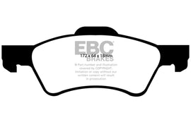 EBC 01-07 Chrysler Town & Country 3.3 Rear Rotors Ultimax2 Front Brake Pads