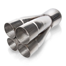 Load image into Gallery viewer, Stainless Works 2-1/2in 4-way merge collectors with 5in OD outlet