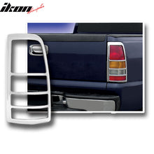 Load image into Gallery viewer, 1999-2002 Chevrolet Silverado Tail Light Bezels Cover Trim Chrome ABS
