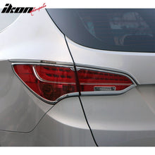 Load image into Gallery viewer, 2013 Hyundai Santa Fe Chrome 4PCS Rear Tail Lights Bezel Covers ABS