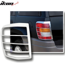 Load image into Gallery viewer, 1999-2004 Jeep Grand Cherokee Chrome ABS Tail Lights Frame Bezel Pair