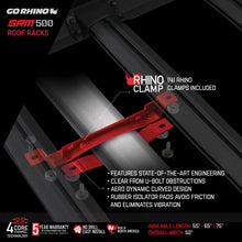 Load image into Gallery viewer, Go Rhino SRM500 Tri-Rail Kit (For 55in. Long Rack) - Tex. Blk (Rails ONLY - Req. Platform)