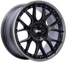 Load image into Gallery viewer, BBS CH-RII 22x10.5 5x112 ET15 Satin Black Center Platinum Lip SS Rim Prot Wheel - 82mm PFS Req