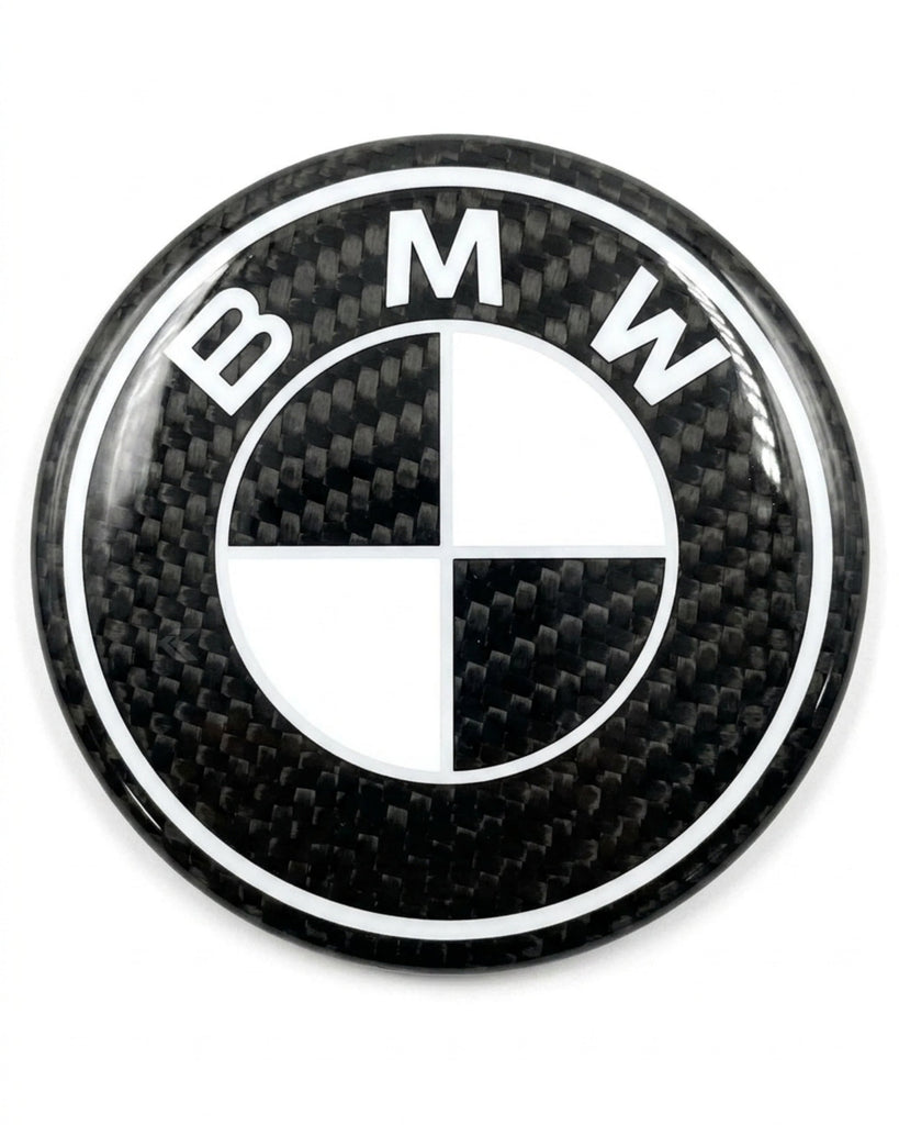 BMW Hood, Trunk & Steering Wheel Emblem Roundel Overlays – Carbon Fiber