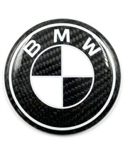 Load image into Gallery viewer, BMW Hood, Trunk &amp; Steering Wheel Emblem Roundel Overlays – Carbon Fiber