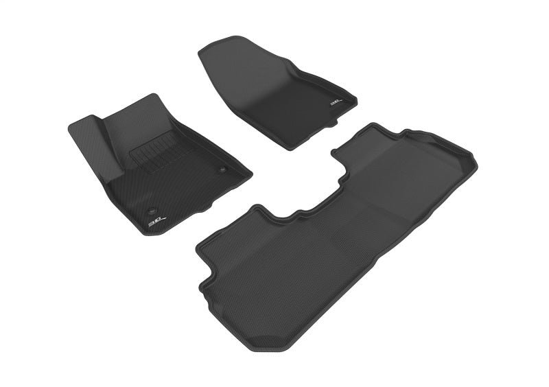 3D MAXpider 2017-2020 Cadillac XT5 Kagu 1st & 2nd Row Floormats - Black