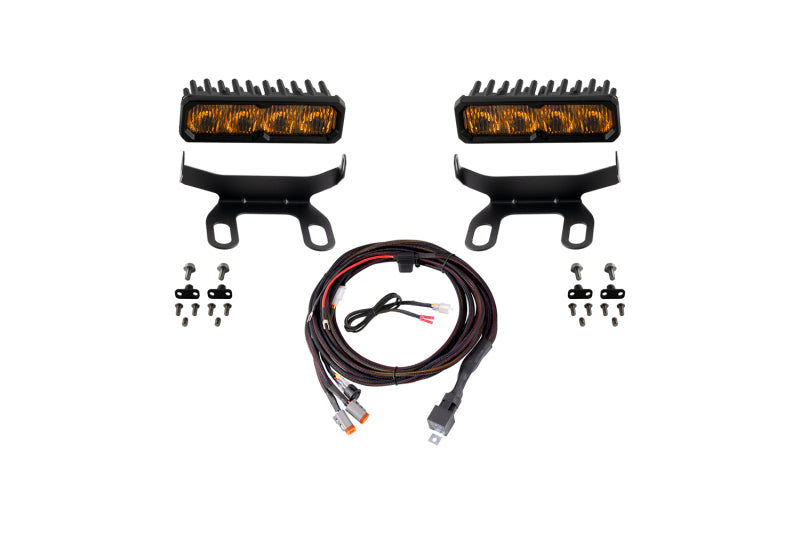 Diode Dynamics 2013-2018 Ram 1500 Ram Standard SS6 Sport LED Kit Yellow Fog 3000K