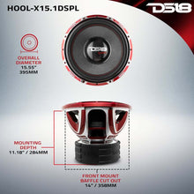 Load image into Gallery viewer, DS18 Hooligan Subwoofer 15in 4000 Watts RMS 1 ohm DVC