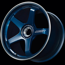 Load image into Gallery viewer, Advan GT for Porsche 21x11.0 / +60 Offset / 5-130 / 71.8mm Bore / Racing Titanium Blue &amp; Ring