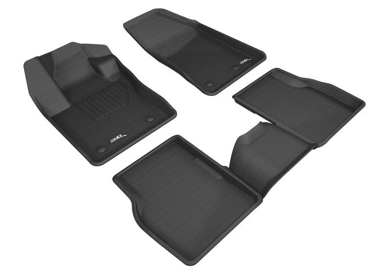3D MAXpider 2017-2020 Jeep Compass Kagu 1st & 2nd Row Floormats - Black