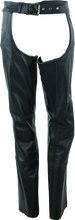 Load image into Gallery viewer, Kuryakyn By River Road Plains Leather Chaps Black Womens - Medium