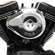 Load image into Gallery viewer, S&amp;S Cycle 1999+ BT w/ Super E/G Carb Stealth Air Cleaner Kit w/ Chrome S&amp;S Teardrop