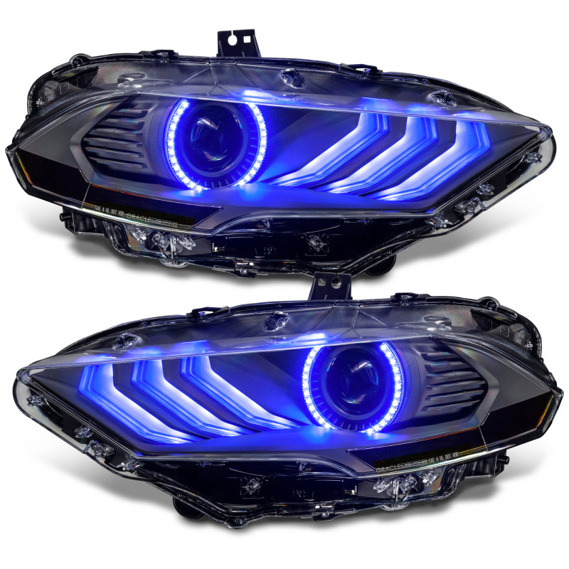Oracle Lighting 18-23 Ford Mustang Dynamic ColorSHIFT LED Headlights - Black Series NO RETURNS