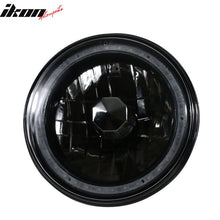 Load image into Gallery viewer, Universal 7In Round Chrome Half White Half Black RGB Halo Headlights