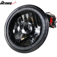 Load image into Gallery viewer, Universal 7In Round Chrome Half White Half Black RGB Halo Headlights