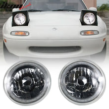 Load image into Gallery viewer, Universal 7In Round Chrome With RGB Halo Projector Headlights H4
