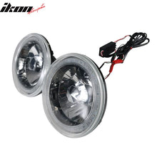 Load image into Gallery viewer, Universal 7In Round Chrome With RGB Halo Projector Headlights H4