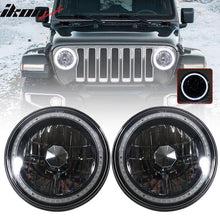 Load image into Gallery viewer, Universal 7" H6024 6014gen White Ring H4 Bulb Angel Eye Headlight