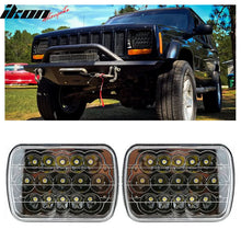Load image into Gallery viewer, Universal 7In Square 15 Large Power LED Black Chrome Headlight