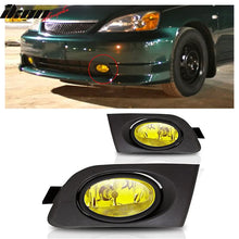 Load image into Gallery viewer, 2001-2003Â Honda Civic Yellow Lens 2PCS Front Bumper Fog Lights Lamps