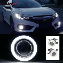 Load image into Gallery viewer, 2016-2020 Honda Civic 2PCS LED Halo Angel Eyes Projector Fog Lights