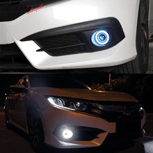 Load image into Gallery viewer, 2016-2020 Honda Civic 2PCS LED Halo Angel Eyes Projector Fog Lights