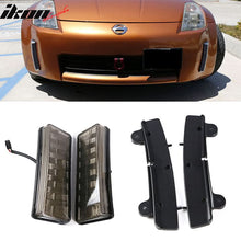 Load image into Gallery viewer, 2003-2005 Nissan 350Z Smoked 2PC Front Bumper Reflector Fog Lights LED