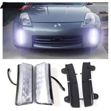 Load image into Gallery viewer, 2003-2005 Nissan 350Z Clear LED Front Bumper DRL Reflector Fog Lights