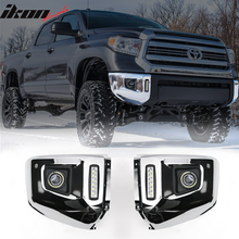 Load image into Gallery viewer, 2014-2019 Toyota Tundra Chrome Halo Projector LED Bumper Fog Lights