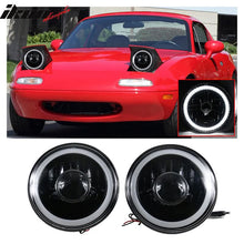 Load image into Gallery viewer, Universal 7" Round Black Chrome Headlight Conversion