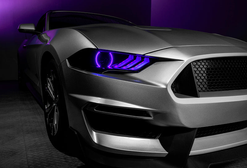 Oracle Lighting 18-23 Ford Mustang Dynamic ColorSHIFT LED Headlights - Black Series NO RETURNS