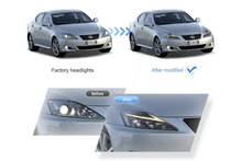 Load image into Gallery viewer, Lexus IS250/IS250C/IS350/IS220d &amp; ISF(XE20) Smoked Matrix Projector Headlights (2006-2014)